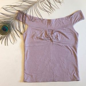 American Eagle Blush Pink Off the Shoulder Top